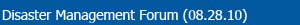 Disaster Management Forum